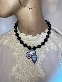 Image 2 of Upcycled Vintage Boys Tears Choker Necklace by Ugly Shyla 