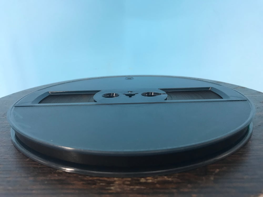 Burlington Recording 1/4" X 7" Heavy Duty BLUE Trident Metal Reel In Blue Box 6 Windage Holes - Foto 7