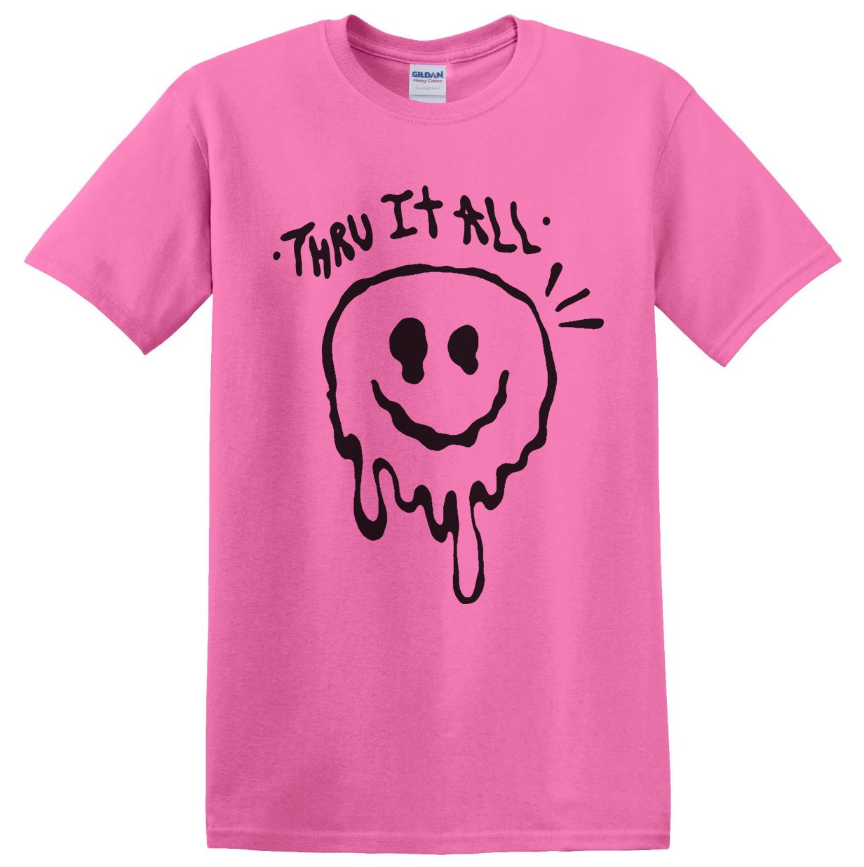 Smiley Pink Tee! Thru It All Official online store