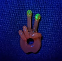 Image 3 of Get A Peace- Orange- Holy Hand pendant
