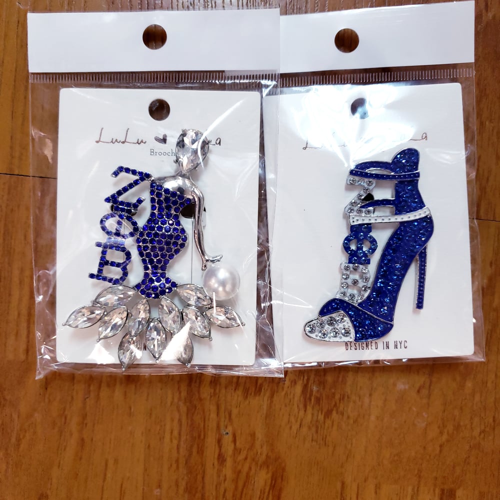 Image of Blue Brooches 