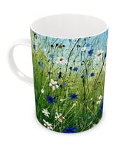 Image 1 of 'Cornflower Meadow' fine bone china mug