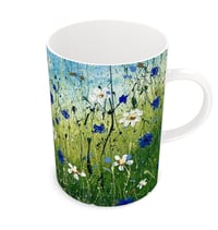 Image 2 of 'Cornflower Meadow' fine bone china mug