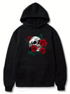 Roses and Skull Drawstring Sweater Mens