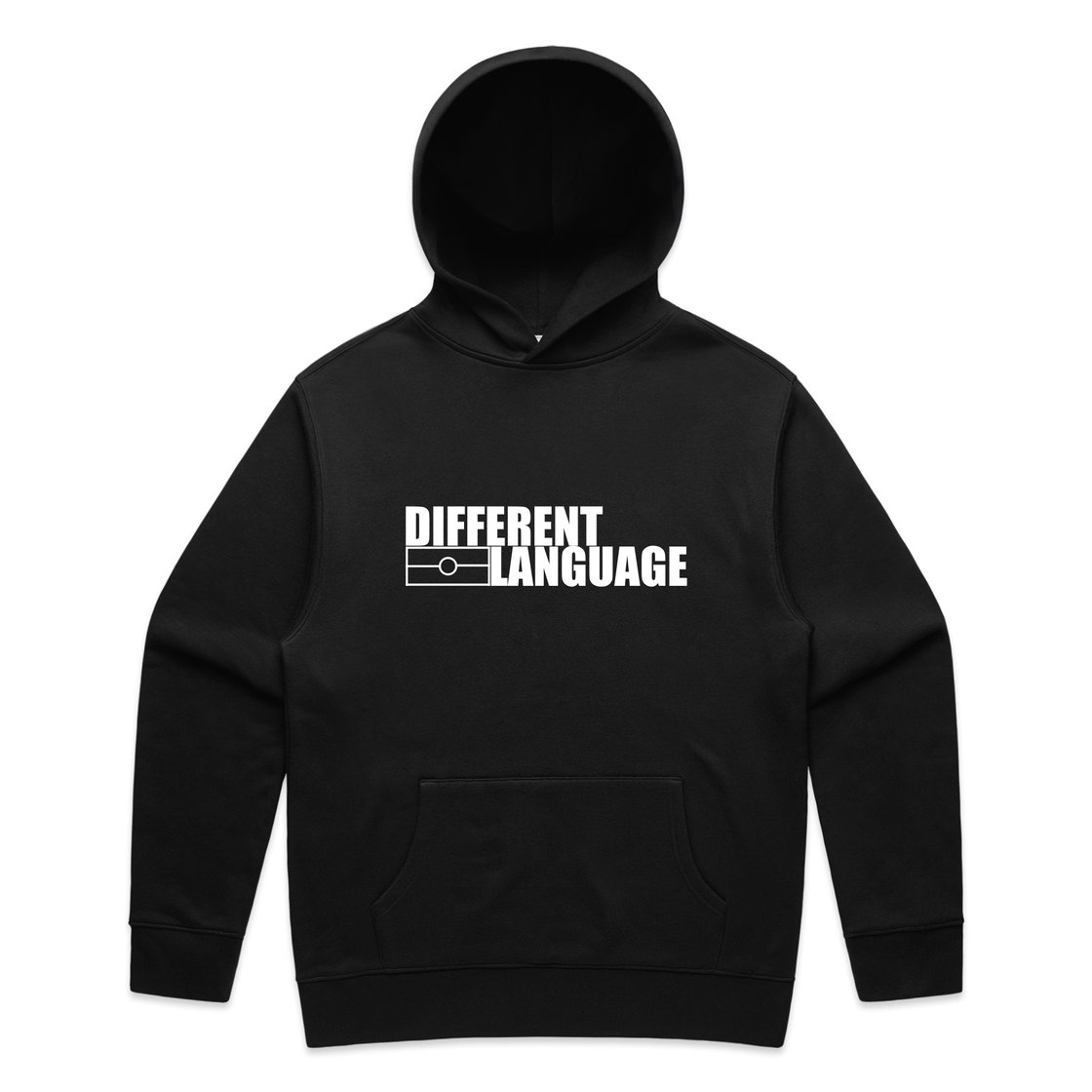 Image of Different Language Hoodie - Black