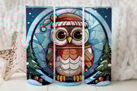 Image 1 of 20oz Christmas Owl Tumbler