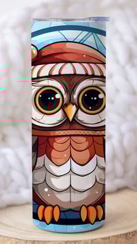 Image 2 of 20oz Christmas Owl Tumbler