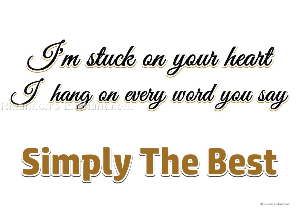 Lyric Art - Tina Turner