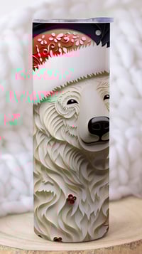 Image 2 of 20oz 3D Polar Bear Tumbler