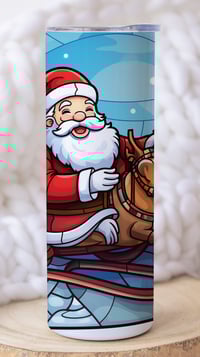 Image 2 of 20oz Stain Glass Santa Tumbler
