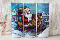 Image 1 of 20oz Stain Glass Santa Tumbler