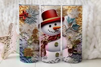 Image 1 of 20oz 3D Snowman Tumbler 2