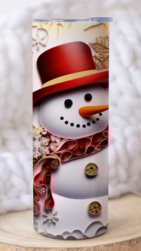 Image 2 of 20oz 3D Snowman Tumbler 2