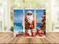 20oz Christmas in July Santa Tumbler