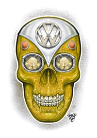Image 4 of VW camper sugar skull (A3 print) 4 colours