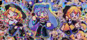 3 Inch Holographic Vocaloid Cowboy Stickers