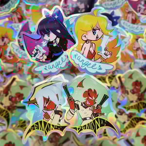 3 inch Panty and Stocking HOLO Stickers!