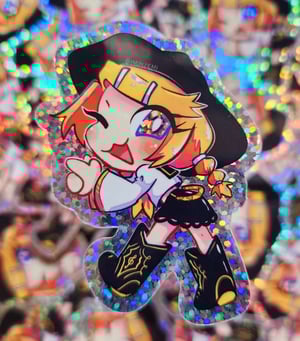 3 Inch Holographic Vocaloid Cowboy Stickers