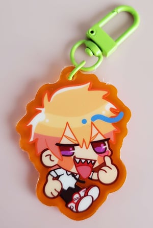 6 CM Chainsaw Man Colored Acrylic Keychains!