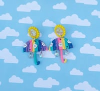 Image 1 of You are my Sunshine Umbrella Clay Earrings