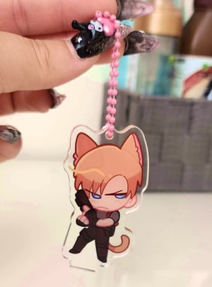 RE:4 Leon Kennedy nekomimi mini acrylic stand + charm