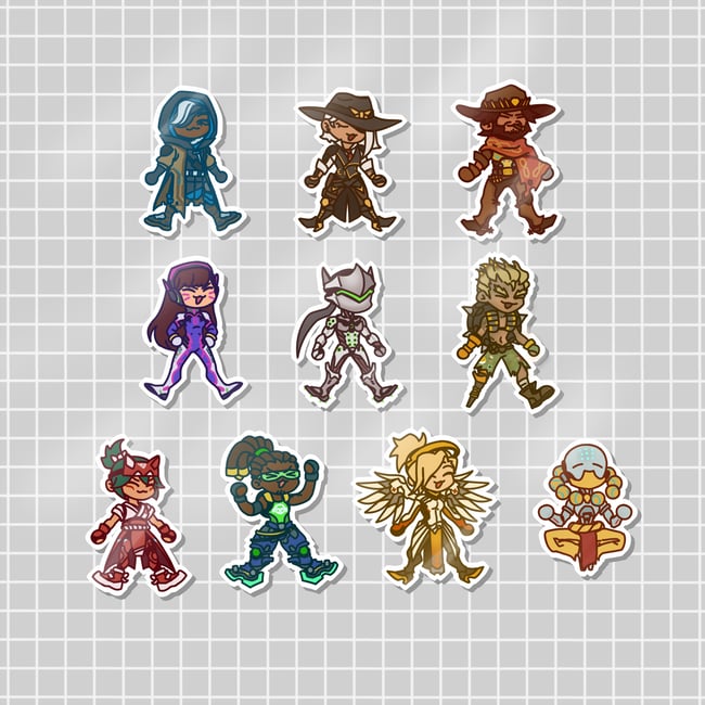 OVERWATCH BLOB CHARMS