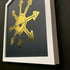 Chaos Eye (original print) gold foil 12x12 FRAMED Image 2