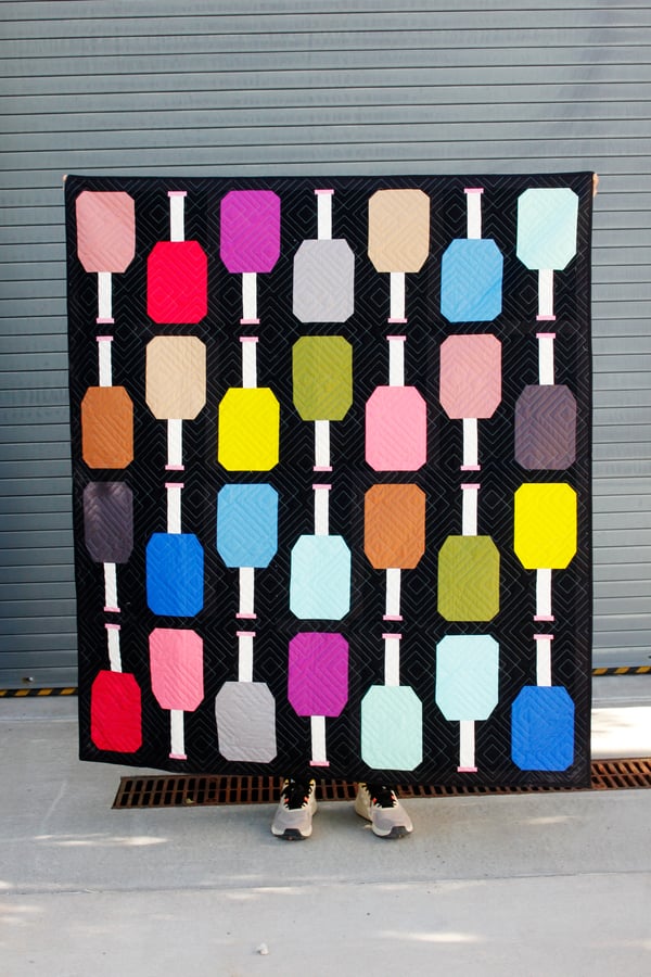 Image of the PICKLEBALL PADDLE QUILT pattern PDF