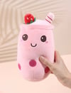 Bubble Tea / Boba Tea / Strawberry Milk Tea Plushie Small