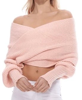 Image of 3PACK BLUSH BALERO SHAWL SWEATER (R17-0)