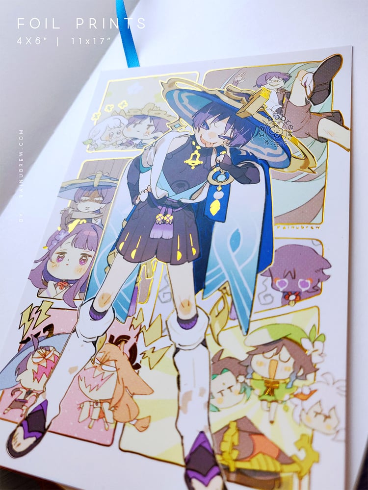 Image of Wanderer (Genshin Impact) || 4"x6" Mini Print, 11"x17" Poster