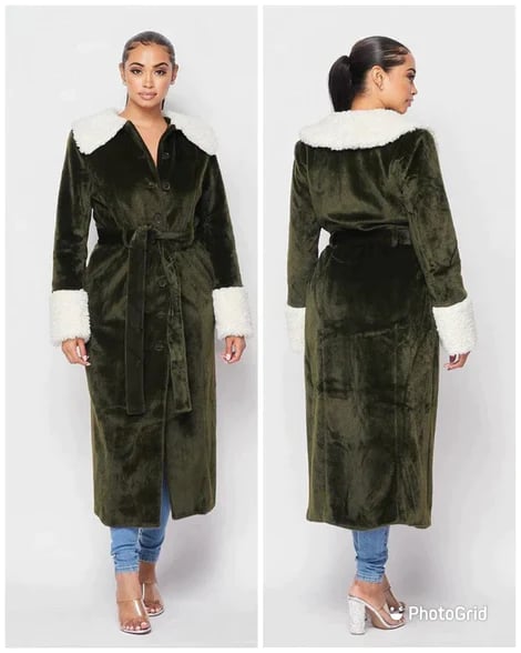 Image of 2PACK Charli Sherpa Faux Fur Coat  (R17-1)