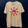 Chaos Eye on a T-shirt home dyed with DEAD MANS FOOT mushroom 