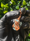 BLUE APATITE WRAPPED IN COPPER - MADAGASCAR 