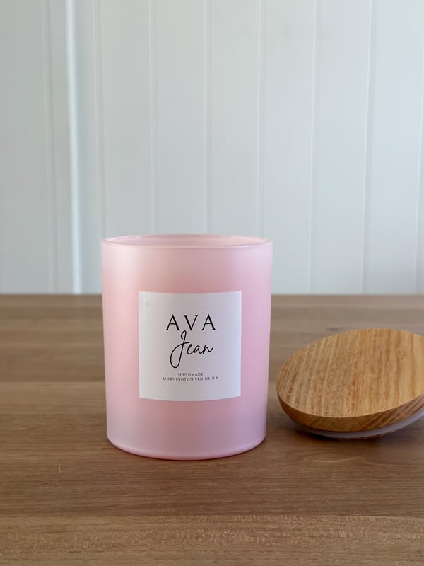 Image of Blush Pink Large Coconut Soy Candle