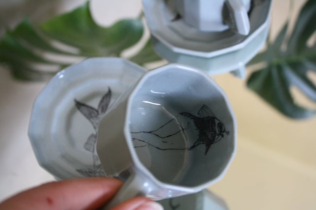 Espresso komplekts ar zivīm