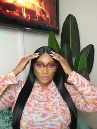 Image 1 of Glamour Girl Glasses Orange Starburst 