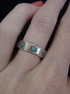 Edwardian 9ct rose gold turquoise 8 stone full eternity ring