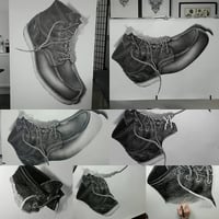 Image 2 of Redwing moctoe boot study. (Unframed original) 150 x 100 cms