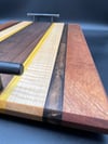 Brown and Copper Epoxy Striped Charcuterie Board