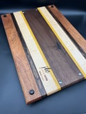 Brown and Copper Epoxy Striped Charcuterie Board