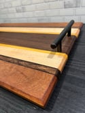 Brown and Copper Epoxy Striped Charcuterie Board