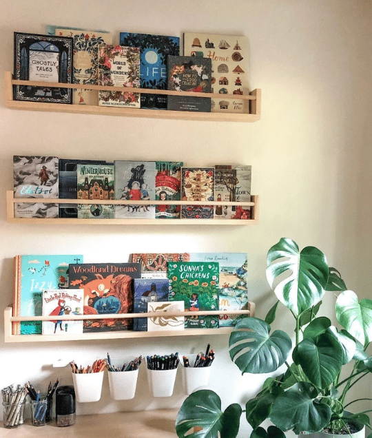 Image of Nursery Bookshelf Nursery Shelves Children's Bookshelves Floating Shelves Bookshelves Kid's Bookshel