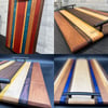 Custom Made For YOU!  Epoxy Resin Striped Charcuterie Boards 