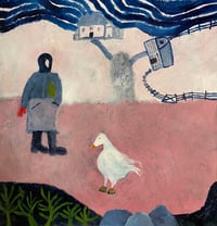 Original: Woman and Goose at Sea House