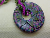 Image 2 of Green and Pink Spiral Necklace - Bead and Chat Project
