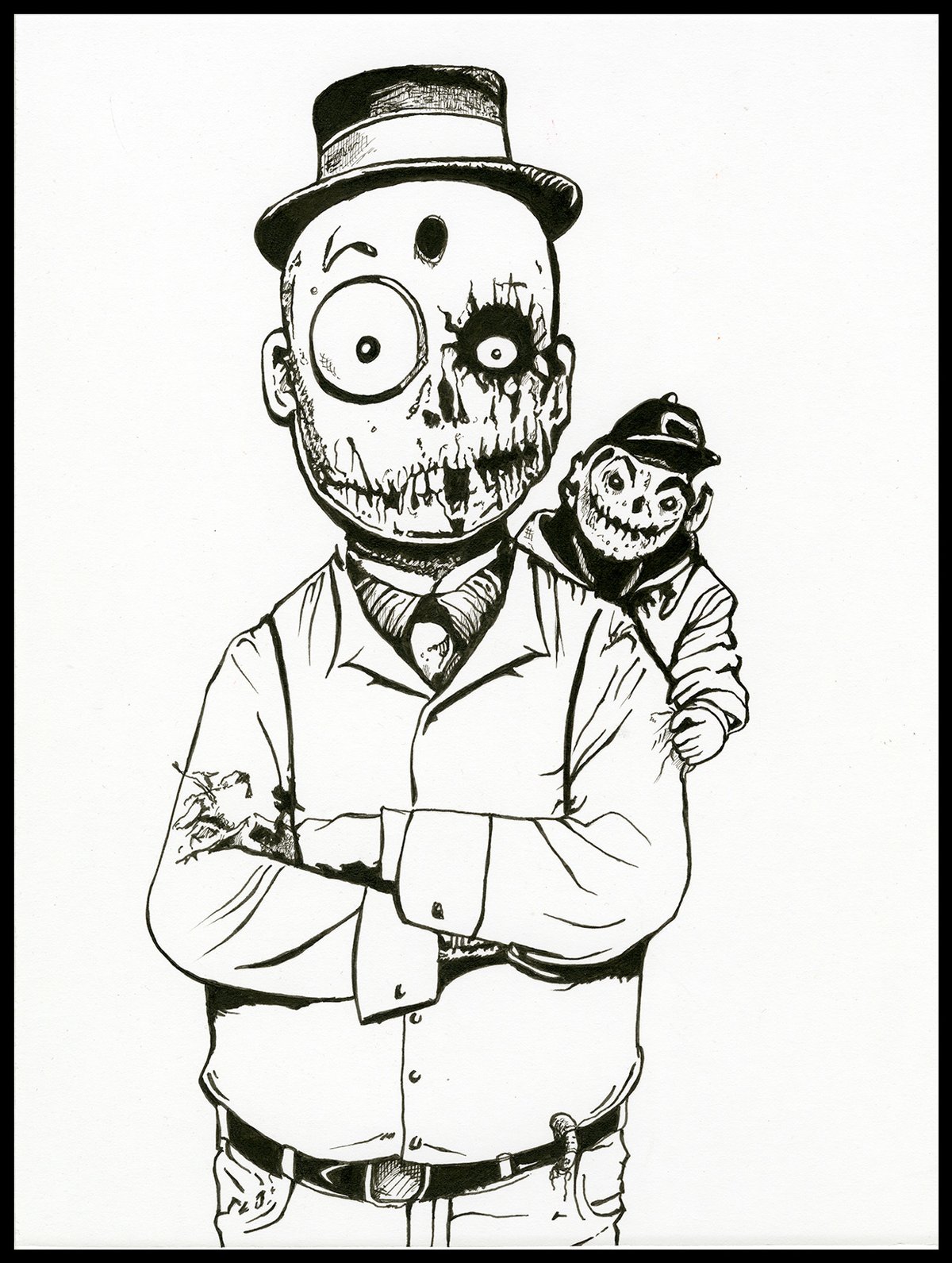 Image of Mr. Handbridge - ink drawing