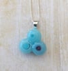 Trio Pendant: Aqua and Purple