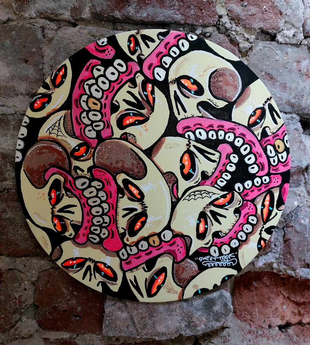 Skull Stax Canvas Panel 