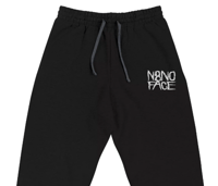 Image 2 of N8NOFACE Stacked Logo Embroidered Unisex Joggers (Black)